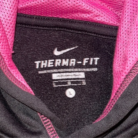 Nike Women's Black and Pink Hoodie Sweater - Picture 3 of 7